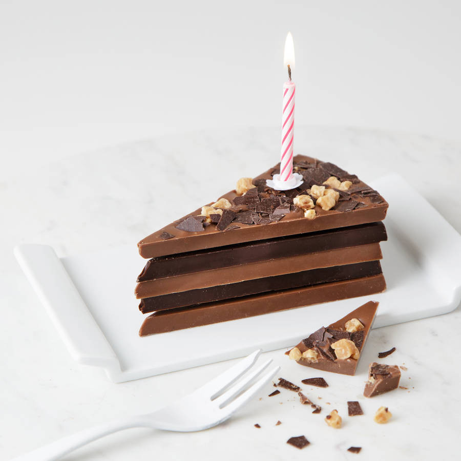Best ideas about Ark Birthday Cake Slices
. Save or Pin milestone birthday chocolate cake slice with candle by Now.