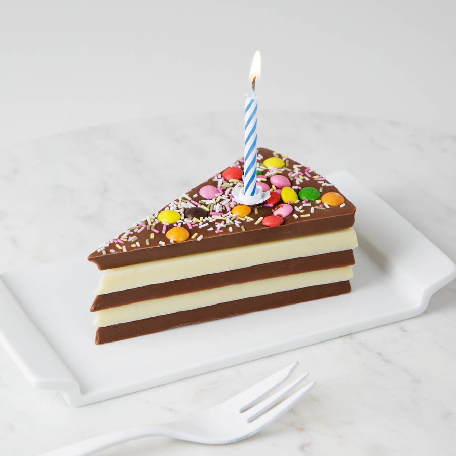Best ideas about Ark Birthday Cake Slices
. Save or Pin birthday chocolate cake slice plete with candle by Now.