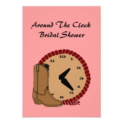 Best ideas about Around The Clock Bridal Shower Gift Ideas
. Save or Pin Western Around The Clock Bridal Shower Invitations Now.