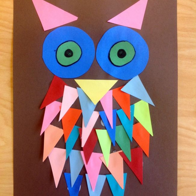Best ideas about Art And Craft For Kindergarten
. Save or Pin Kindergarten Shape Owls Kids art Now.