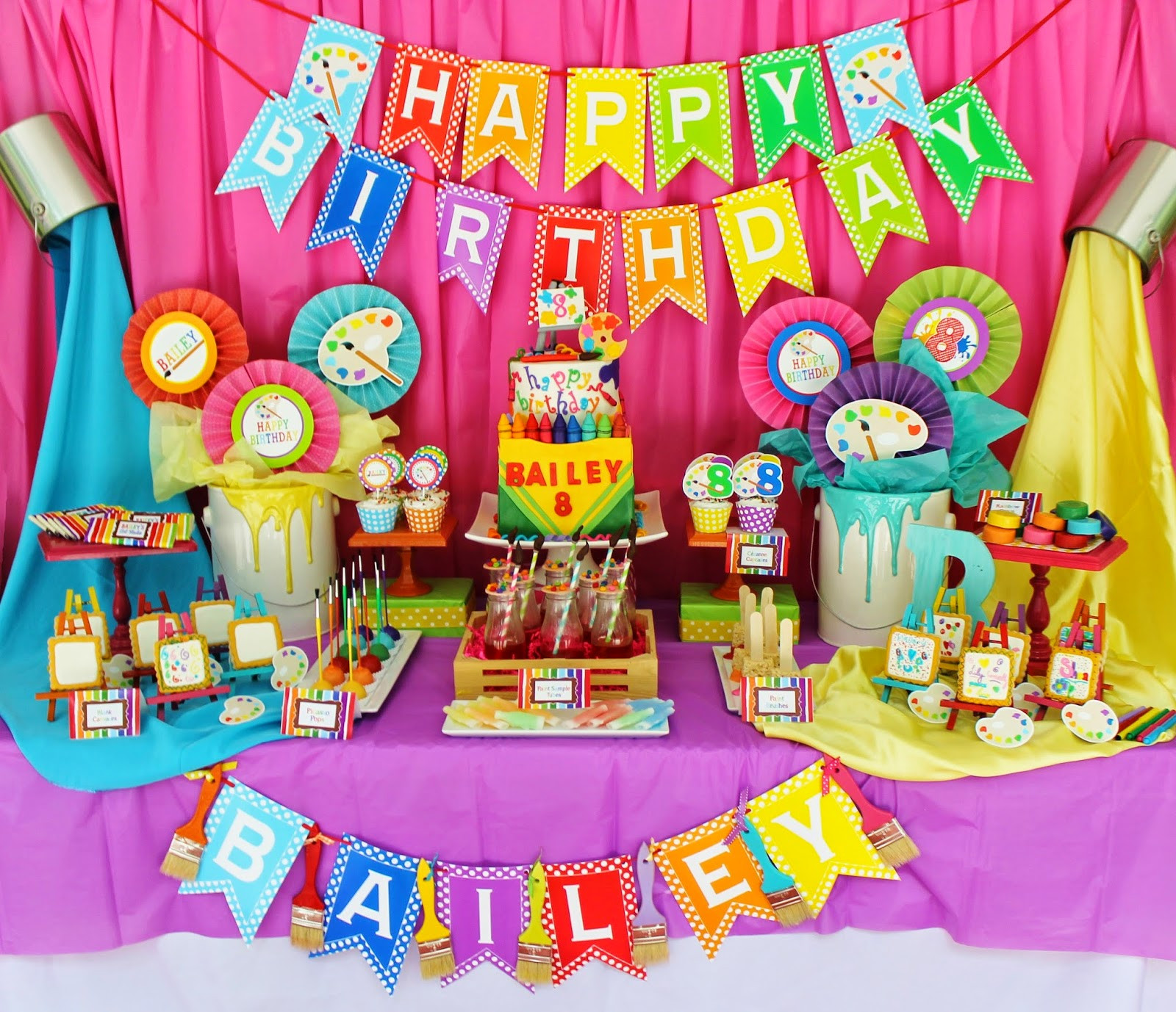Best ideas about Art Birthday Party
. Save or Pin And Everything Sweet Bailey s Art Party Now.