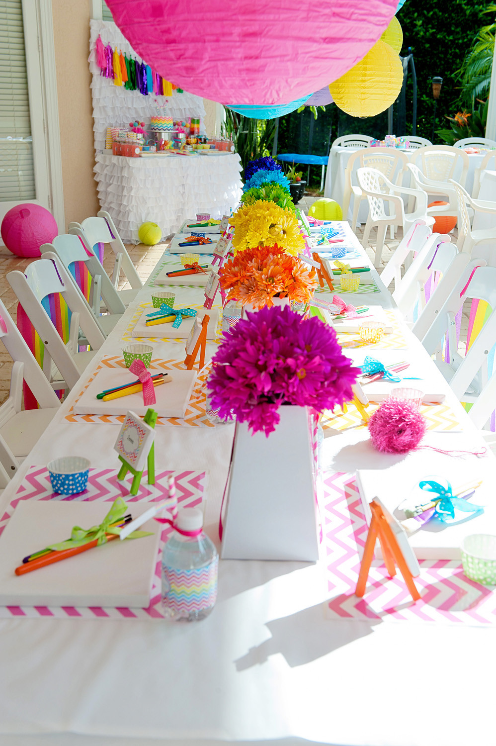Best ideas about Art Birthday Party Ideas
. Save or Pin A Bright and Trendy Chevron Arts and Crafts Party Anders Now.