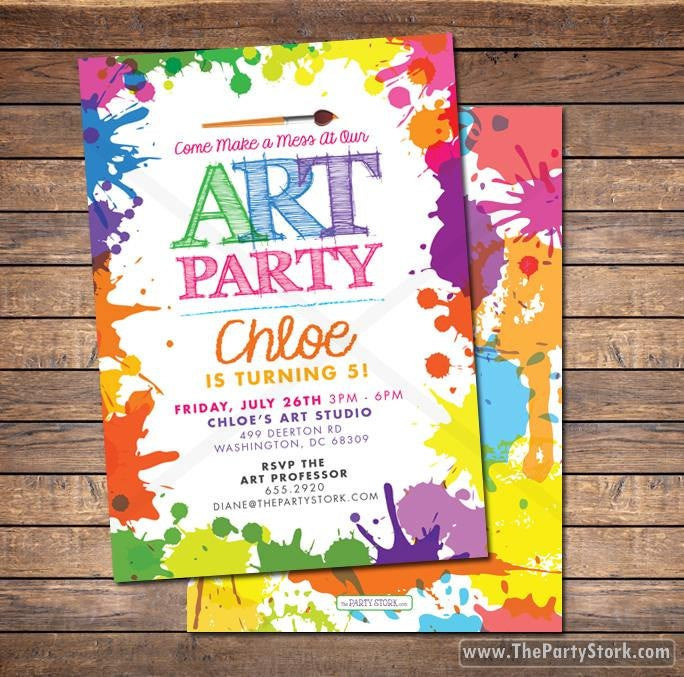 Best ideas about Art Birthday Party Invitations
. Save or Pin Art Paint Party Invitations Printable Birthday Invitation Now.