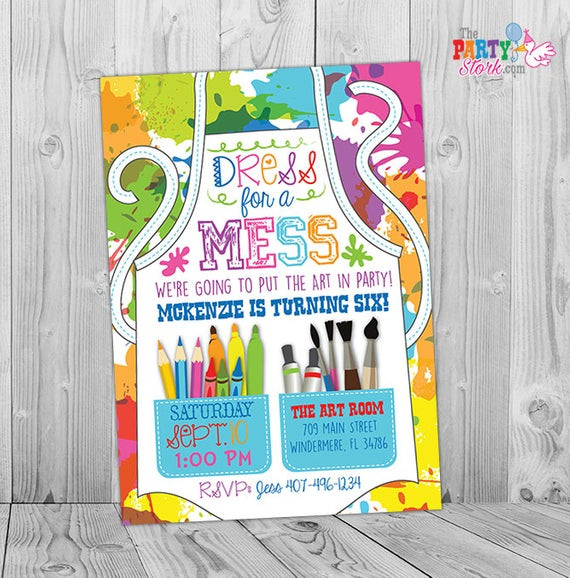 Best ideas about Art Birthday Party Invitations
. Save or Pin Painting Party Invitation Art Party Invitation Art Birthday Now.