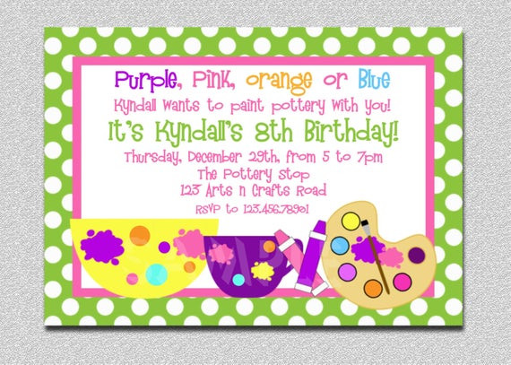 Best ideas about Art Birthday Party Invitations
. Save or Pin Arts and Crafts Birthday Party Invitation Art Birthday Now.