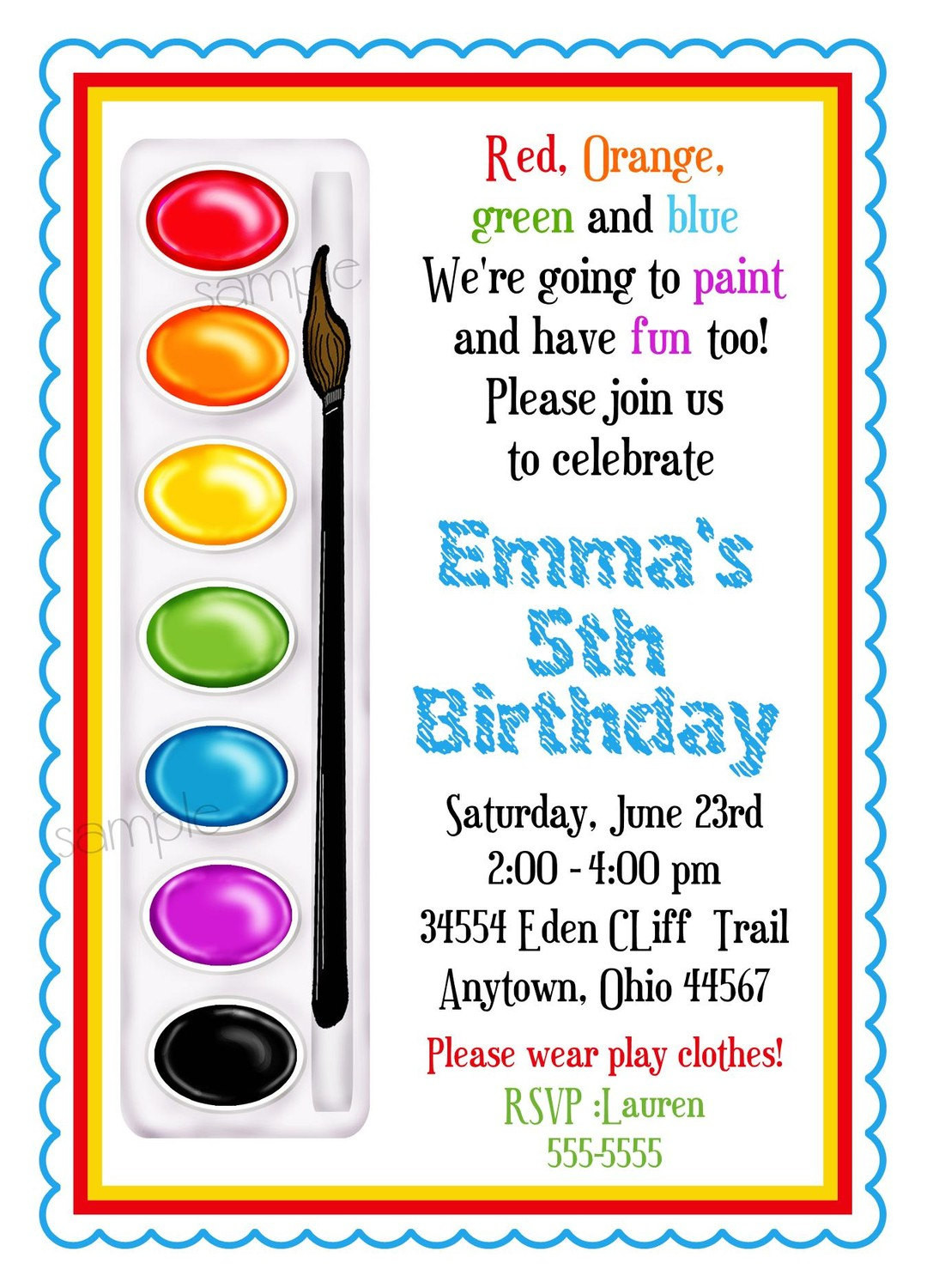 Best ideas about Art Birthday Party Invitations
. Save or Pin Art Invitations Painting Party Birthday Party Paint Box Now.