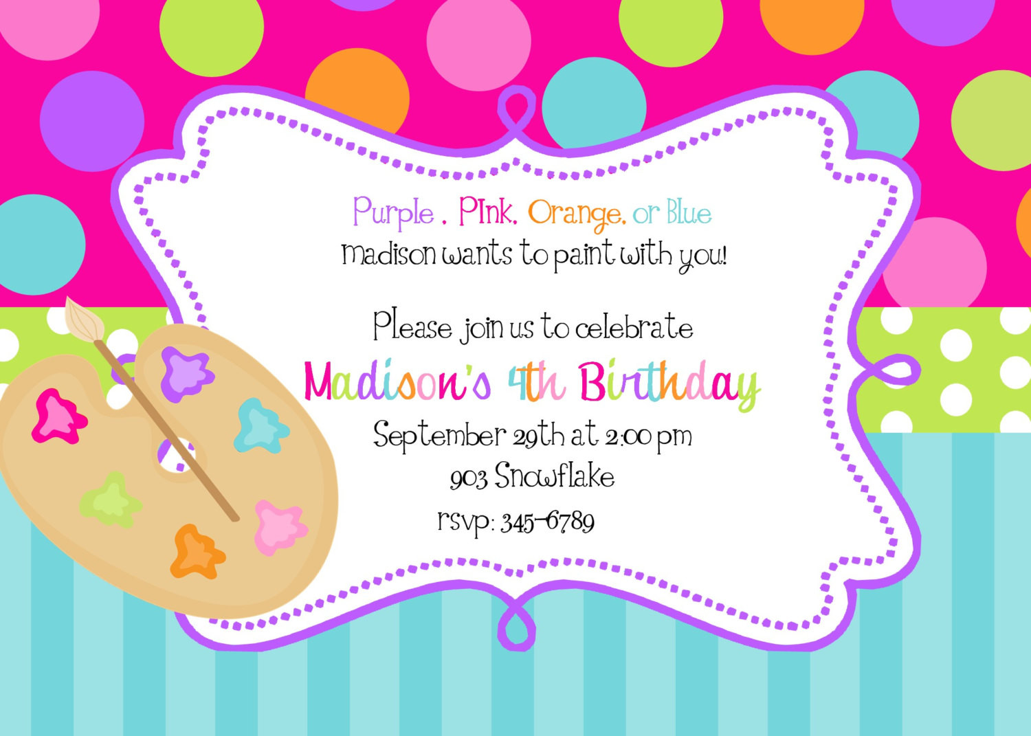 Best ideas about Art Birthday Party Invitations
. Save or Pin Art Painting Birthday Party Invitations Art by noteablechic Now.