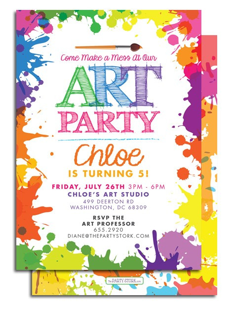 Best ideas about Art Birthday Party Invitations
. Save or Pin Art Themed Birthday Party Invitations Now.