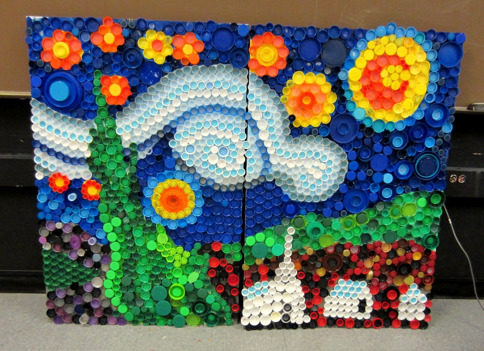 Best ideas about Art Projects Ideas
. Save or Pin Mrs Art Teacher every cap counts our bottle cap mural Now.