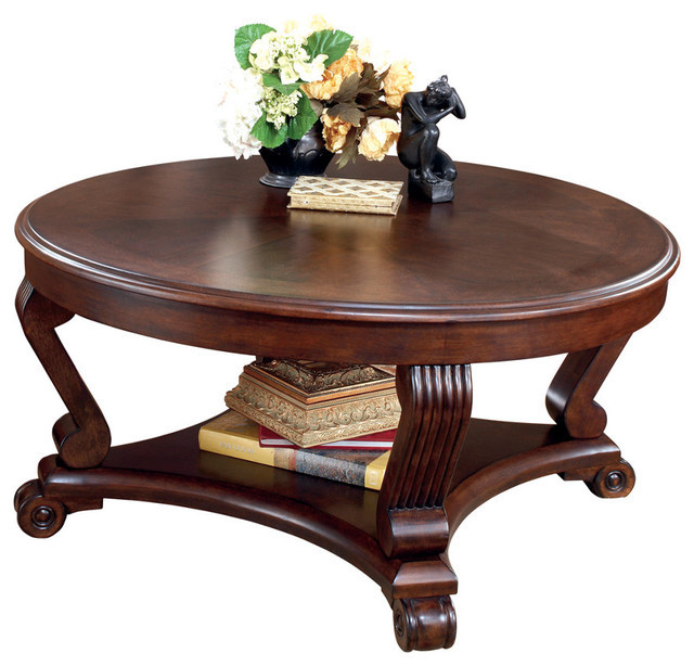 Best ideas about Ashley Coffee Table And End Tables
. Save or Pin Ashley Brookfield Dark Brown Round Cocktail Table Side Now.
