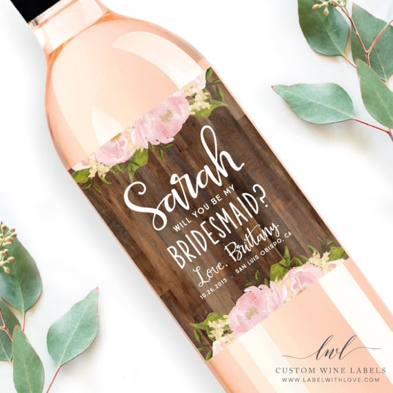 Best ideas about Asking Bridesmaid Gift Ideas
. Save or Pin Asking Bridesmaid Gift Will you be my bridesmaid wine label Now.