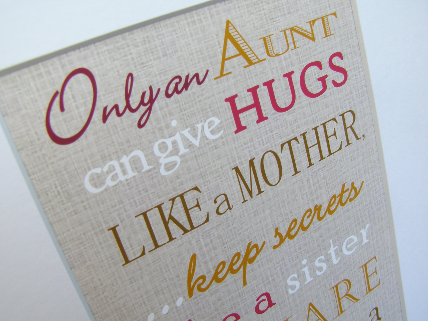 Best ideas about Auntie Birthday Gifts
. Save or Pin Aunt Gift ly and Aunt can give hugs like a Mother Print Now.