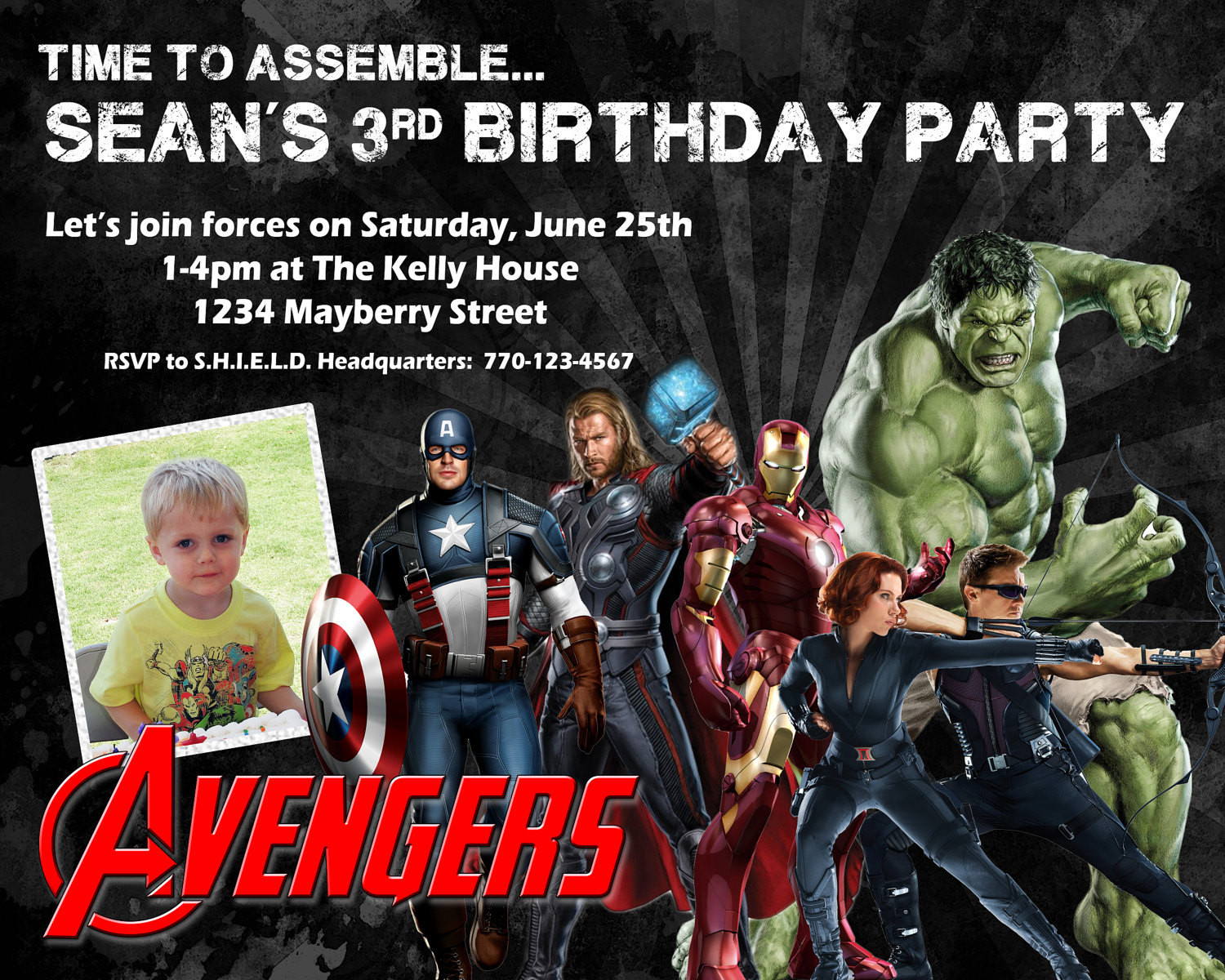 Best ideas about Avengers Birthday Invitations
. Save or Pin Avengers Birthday Invitation Design w Child s Now.