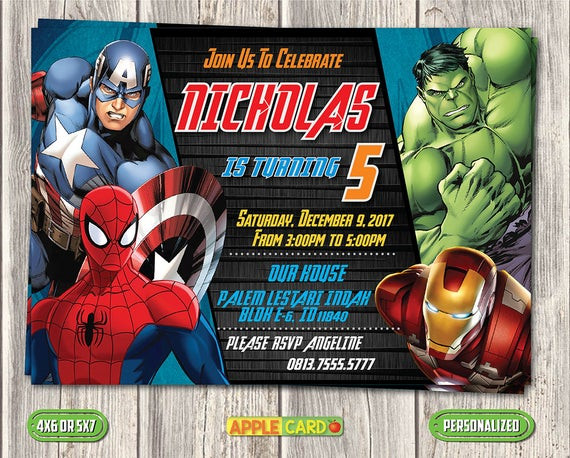 Best ideas about Avengers Birthday Invitations
. Save or Pin Avengers Birthday Invitation Avengers Invitation Card Now.
