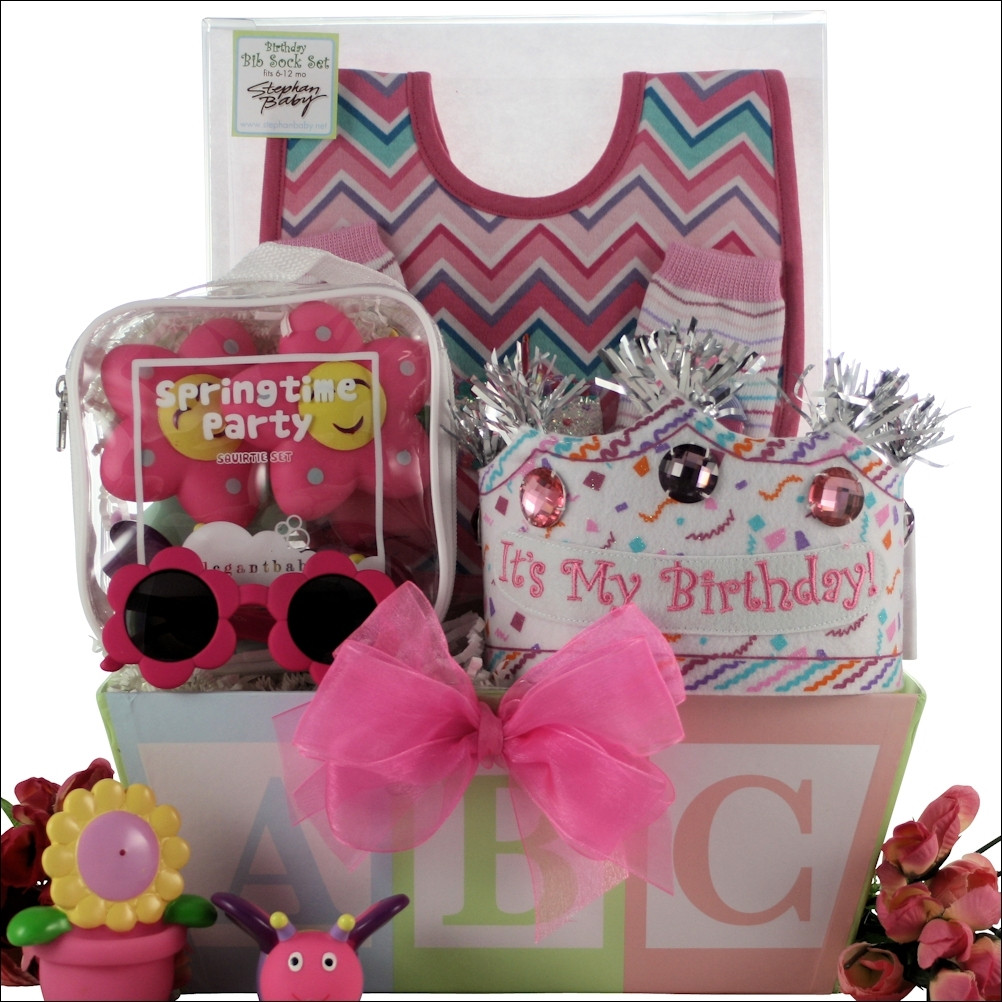 Best ideas about Baby 1st Birthday Gifts Ideas
. Save or Pin Baby s First Birthday Baby Girl Birthday Pink Gift Basket Now.
