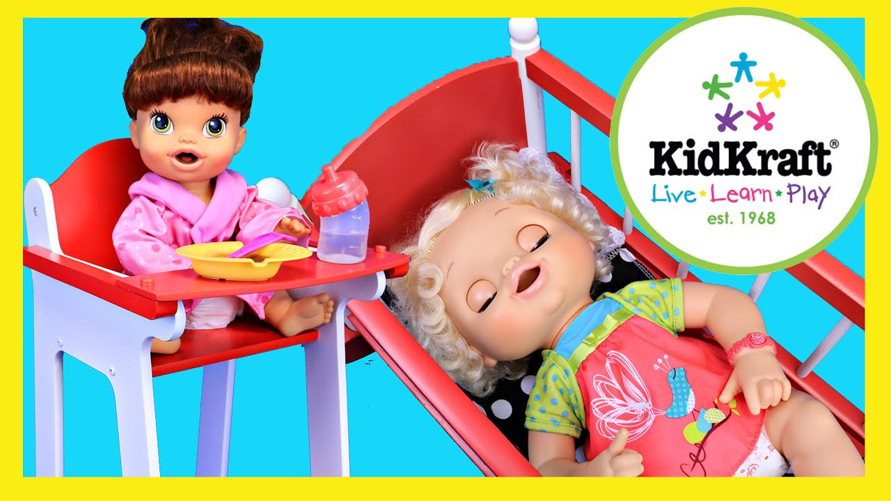 Best ideas about Baby Alive Furniture
. Save or Pin Baby Alive Doll Furniture With a Crib & Wooden High Chair Now.