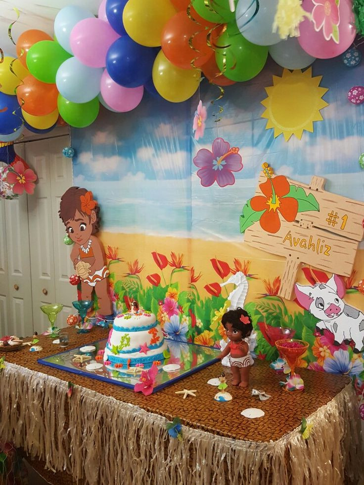 Best ideas about Baby Birthday Decorations
. Save or Pin Moana birthday party decoration Now.