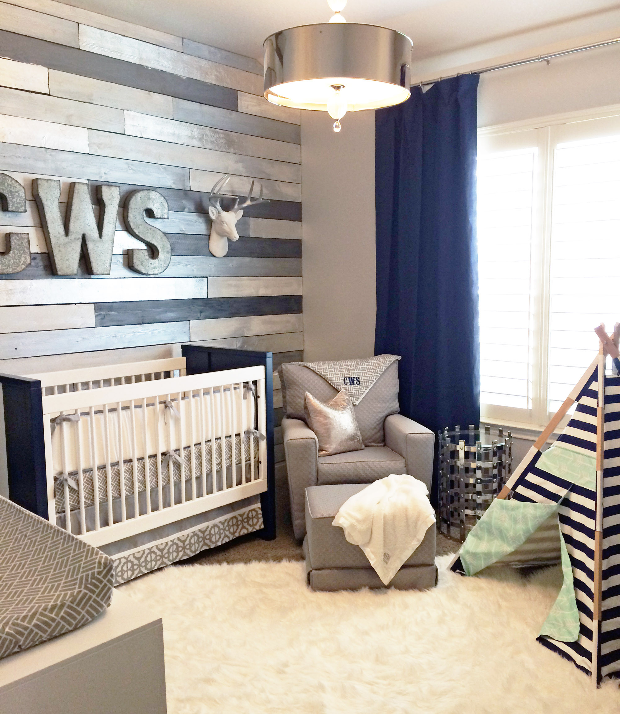 Best ideas about Baby Boy Room Colors
. Save or Pin Design Reveal Metallic Wood Wall Nursery Project Nursery Now.