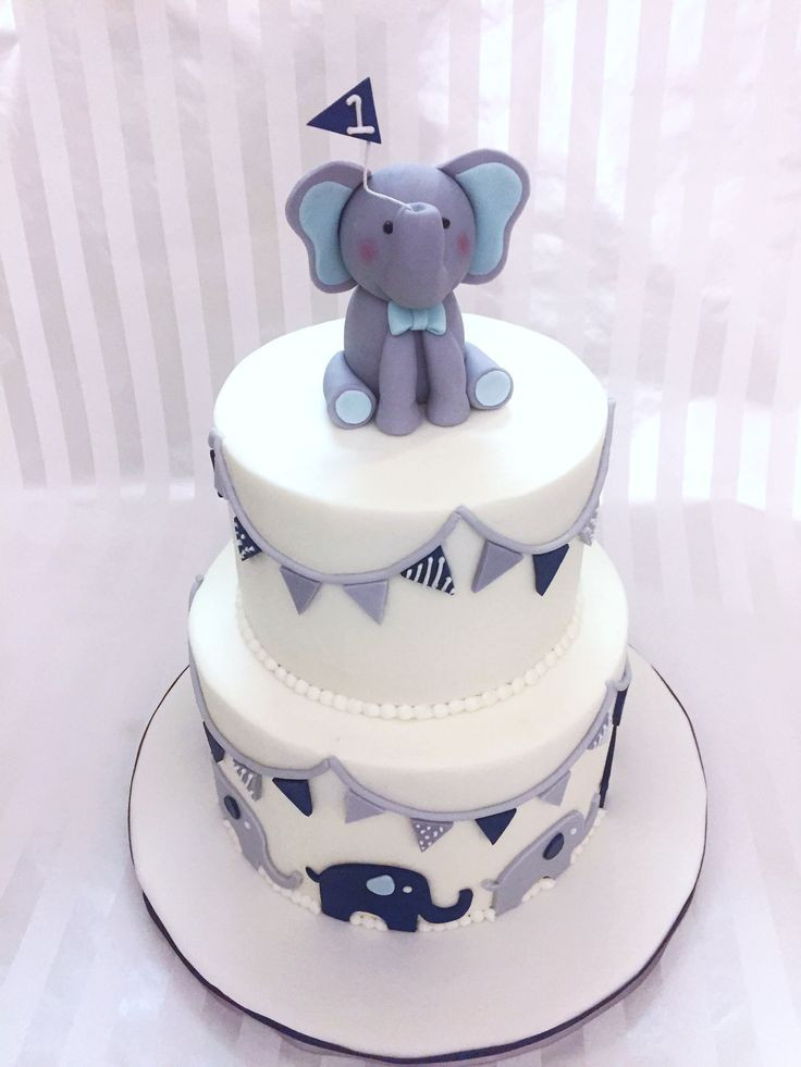 Best ideas about Baby Boys Birthday Cake
. Save or Pin Baby Boy Elephant 1st Birthday Cake Now.
