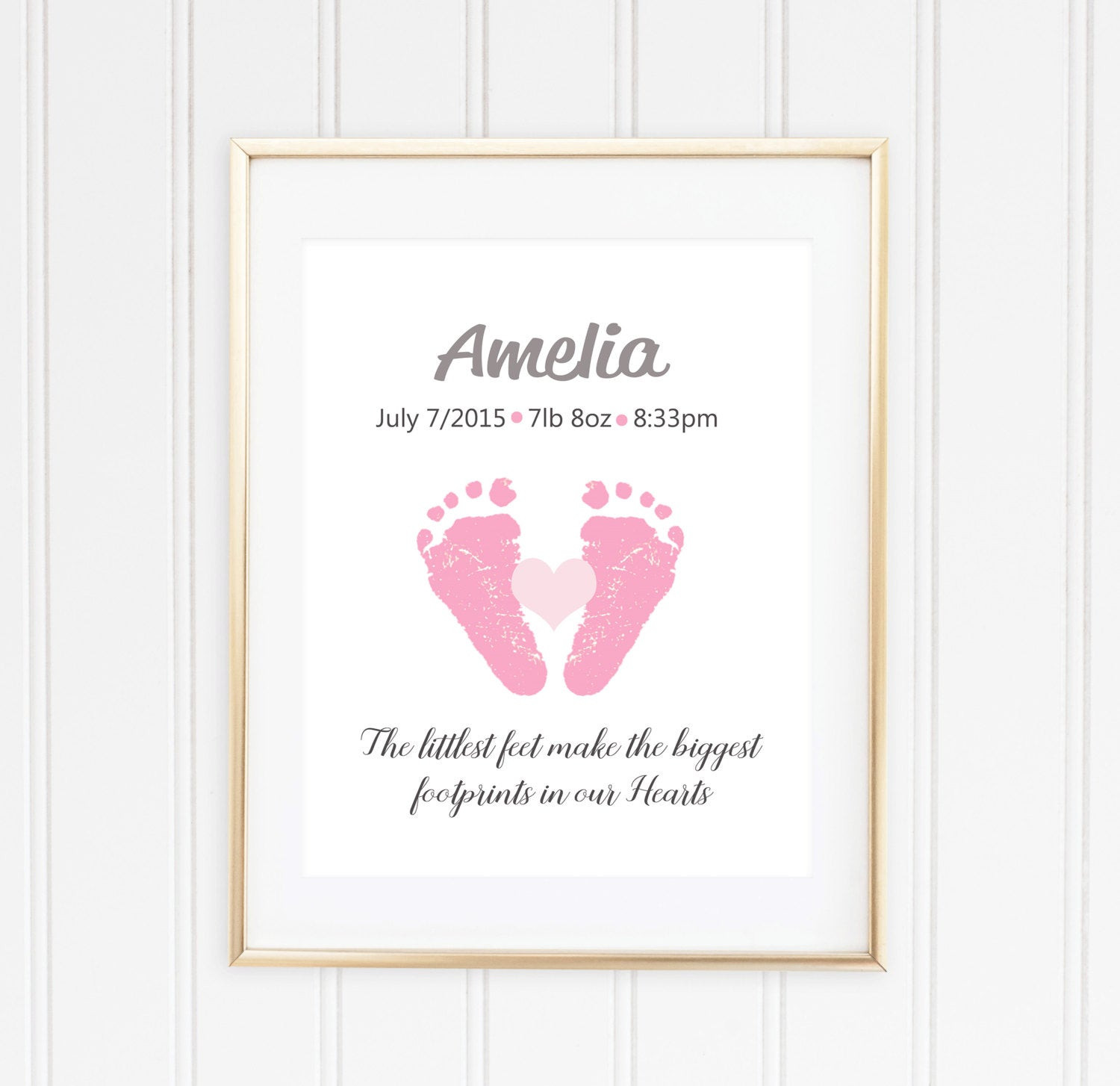 Best ideas about Baby Footprint Gift Ideas
. Save or Pin Baby Hand and Footprint Art Custom Baby Gift Personalized Now.