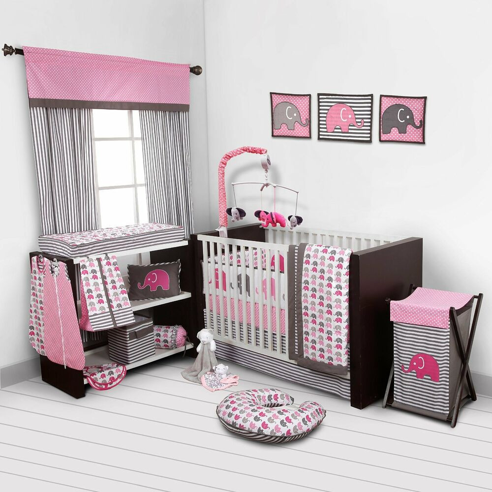Best ideas about Baby Girl Bedroom Sets
. Save or Pin Baby Girl Bedroom Set Nursery Bedding Elephants Pink Grey Now.