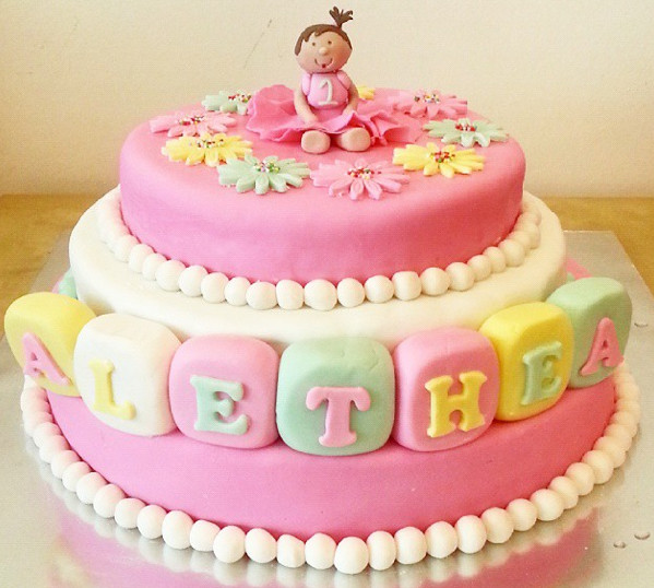 Best ideas about Baby Girl First Birthday Cake
. Save or Pin Baby 1st Birthday Cake – Delcies Desserts and Cakes Now.