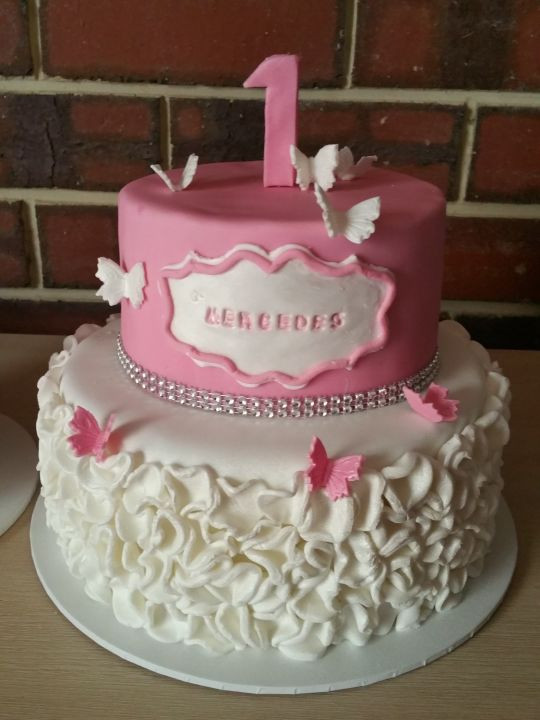 Best ideas about Baby Girl First Birthday Cake
. Save or Pin Baby girl 1st birthday cake Cake by hels10 CakesDecor Now.