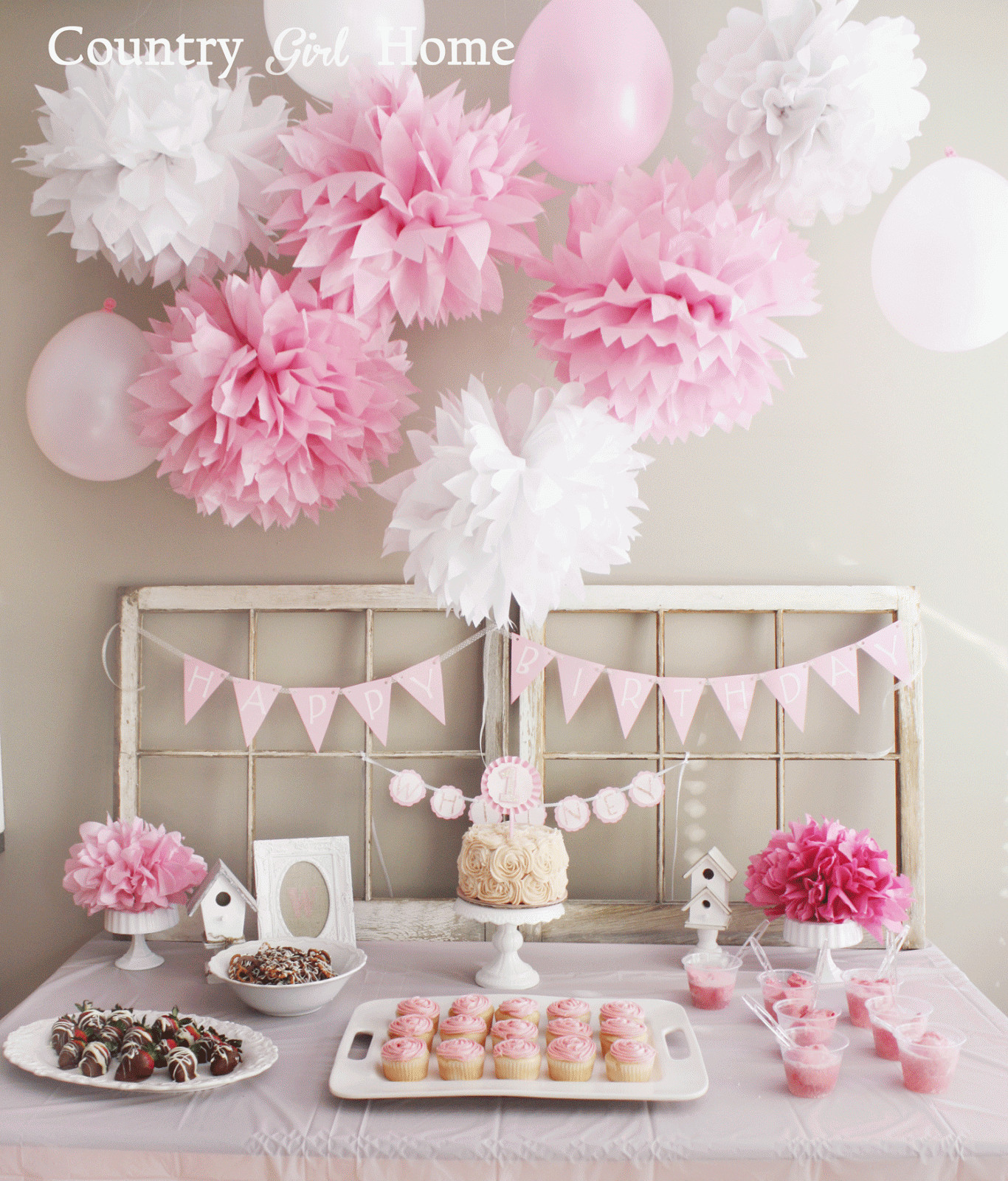 Best ideas about Baby Girl First Birthday Decorations
. Save or Pin COUNTRY GIRL HOME 1st Birthday Now.