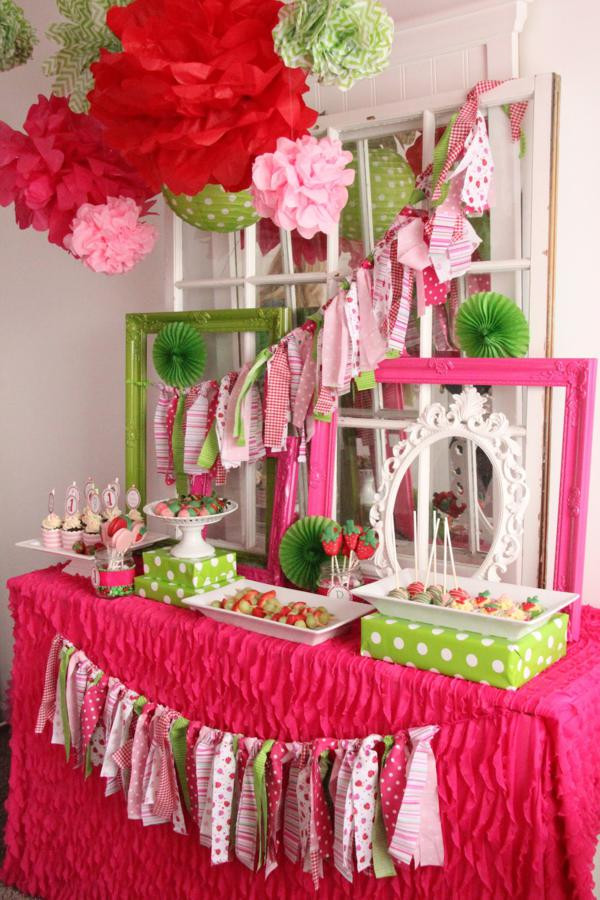 Best ideas about Baby Girl First Birthday Decorations
. Save or Pin Kara s Party Ideas Strawberry 1st Birthday Party Now.