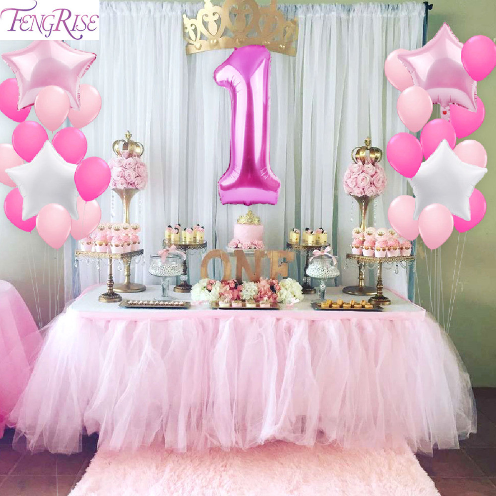 Best ideas about Baby Girl First Birthday Ideas
. Save or Pin FENGRISE 1st Birthday Party Decoration DIY 40inch Number 1 Now.