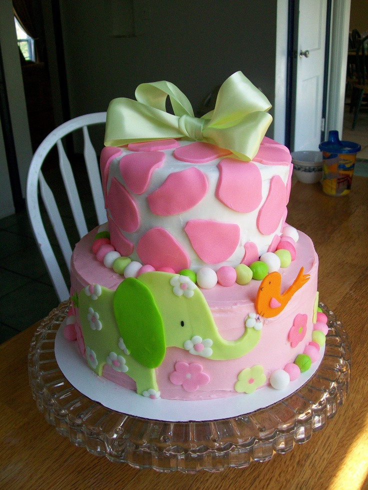 Best ideas about Baby Girls Birthday Cake
. Save or Pin elephant baby girl cake Cakes ideas Pinterest Now.