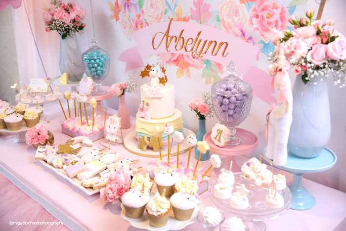 Best ideas about Baby Girls First Birthday Decorations
. Save or Pin Kara s Party Ideas Baby Unicorn 1st Birthday Party Now.