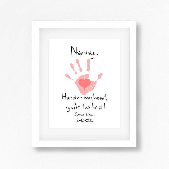 Best ideas about Baby Handprint Gift Ideas
. Save or Pin Mothers Day Gift for Nanny Personalized Grandmother Gift Now.