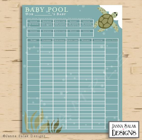 Best ideas about Baby Pool Game
. Save or Pin Printable Ocean Theme Baby Shower Baby Pool Game Predictions Now.