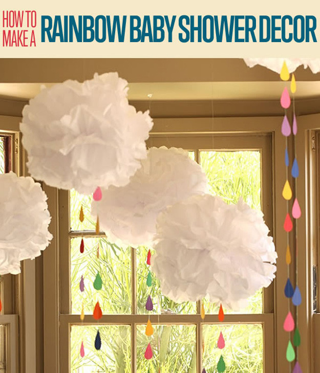 Best ideas about Baby Shower Decoration Ideas DIY
. Save or Pin DIY Baby Shower Decoration Tissue Paper Rainbow Now.