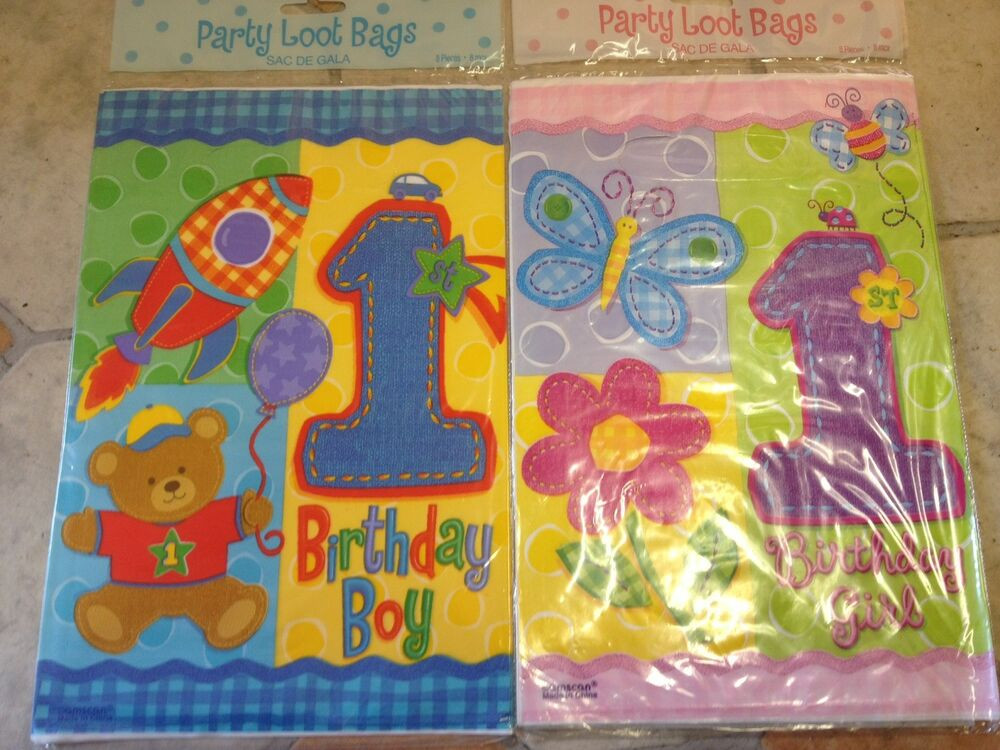 Best ideas about Baby's First Birthday Decorations
. Save or Pin Baby s 1st Birthday Party Loot Bags Baby Boy or Girl Pack Now.