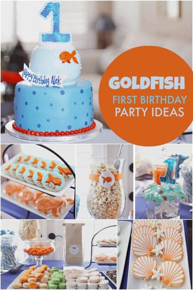 Best ideas about Baby's First Birthday Ideas
. Save or Pin Boy s Goldfish First Birthday Party Spaceships and Laser Now.