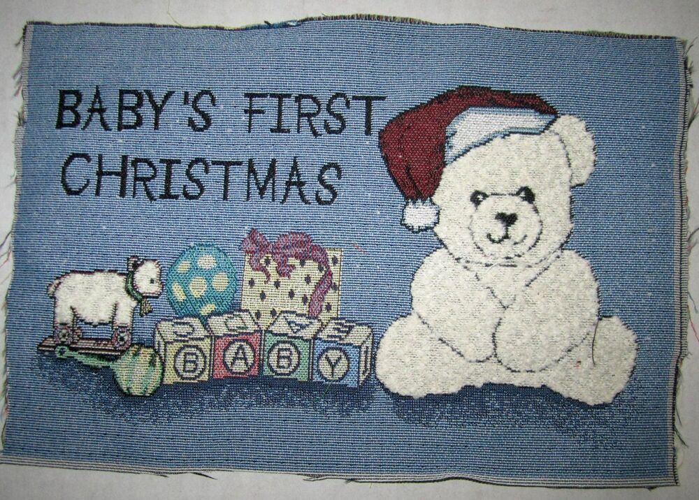 Best ideas about Baby'S First Chair
. Save or Pin Baby s First Christmas Tapestry Pillow Top Fabric Piece Now.