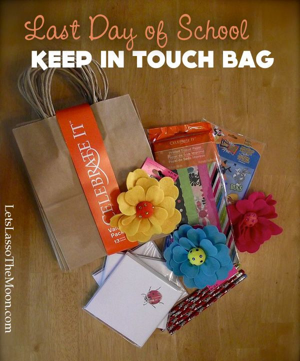 Best ideas about Back To School Gift Ideas For Adults
. Save or Pin Last Day of School "Keep in Touch" Goo Bags Now.