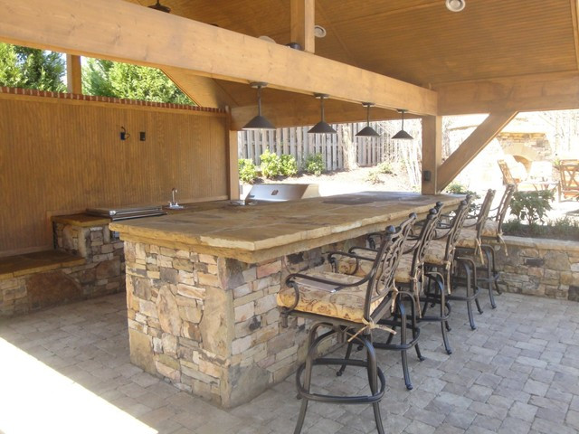 Best ideas about Backyard Bar And Grill
. Save or Pin Outdoor Kitchen Bar and Grill Traditional Patio Now.