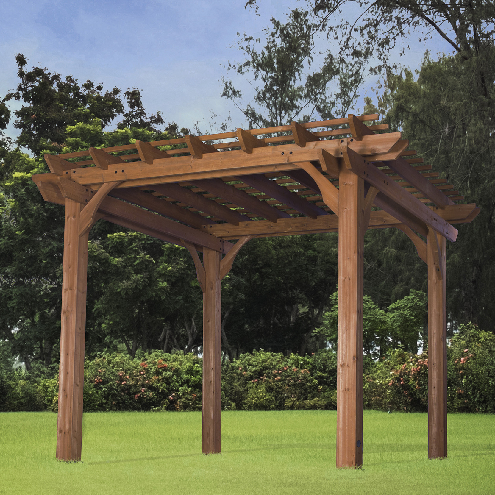 Best ideas about Backyard Discovery Pergola
. Save or Pin Backyard Discovery 7 8 Ft H x 10 Ft W x 10 Ft D Cedar Now.