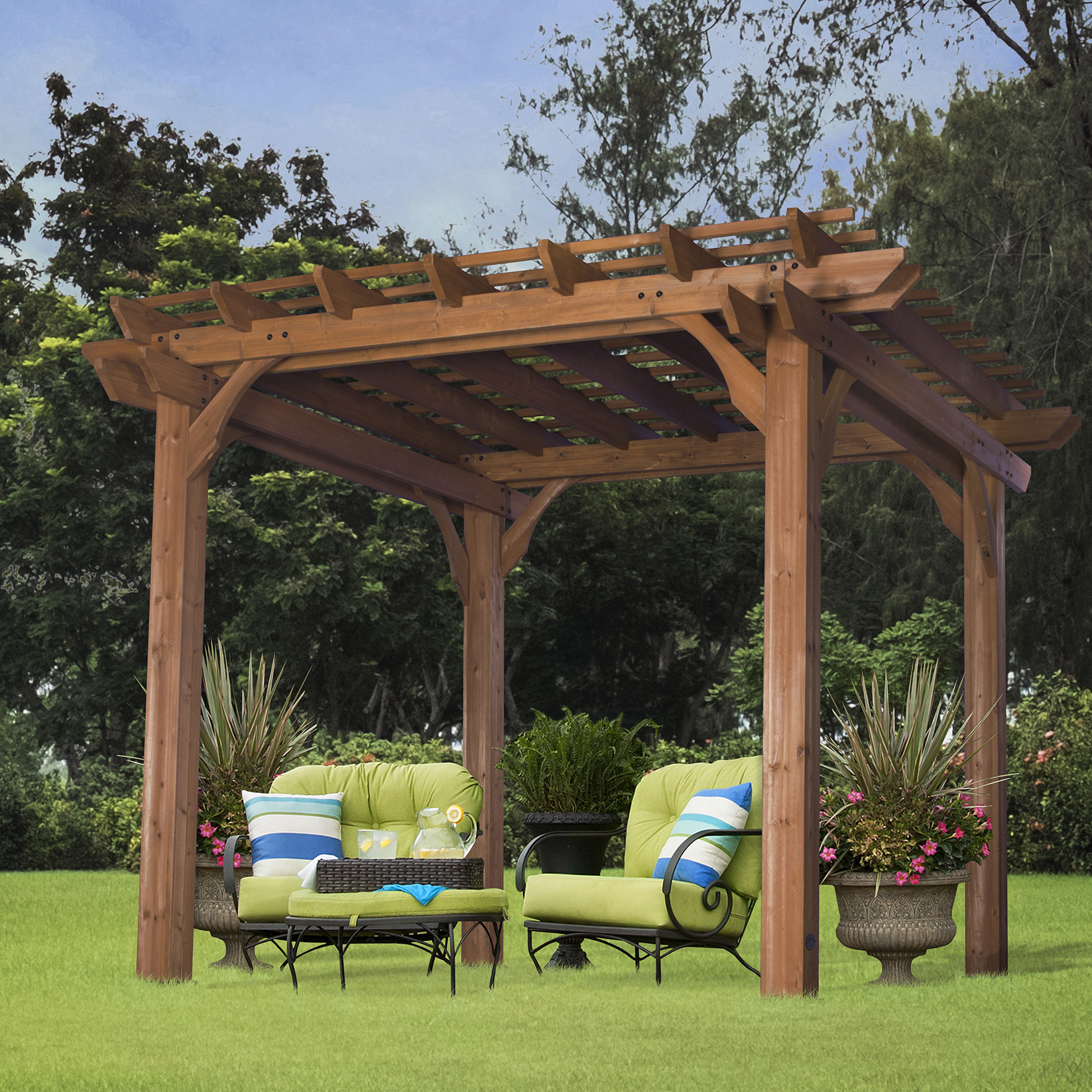 Best ideas about Backyard Discovery Pergola
. Save or Pin Backyard Discovery 7 8 Ft H x 10 Ft W x 10 Ft D Cedar Now.