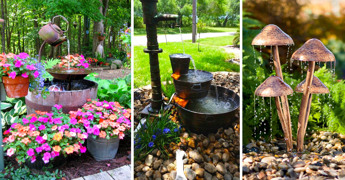 Best ideas about Backyard Fountain Ideas
. Save or Pin Outdoor Patio Water Feature Cheap Fountain Stone Falls For Now.