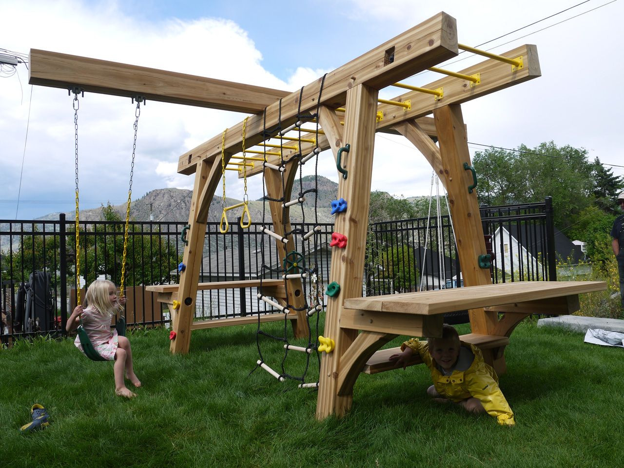 Best ideas about Backyard Playground Structures
. Save or Pin Play structure for kids made out of Western Red Cedar Now.