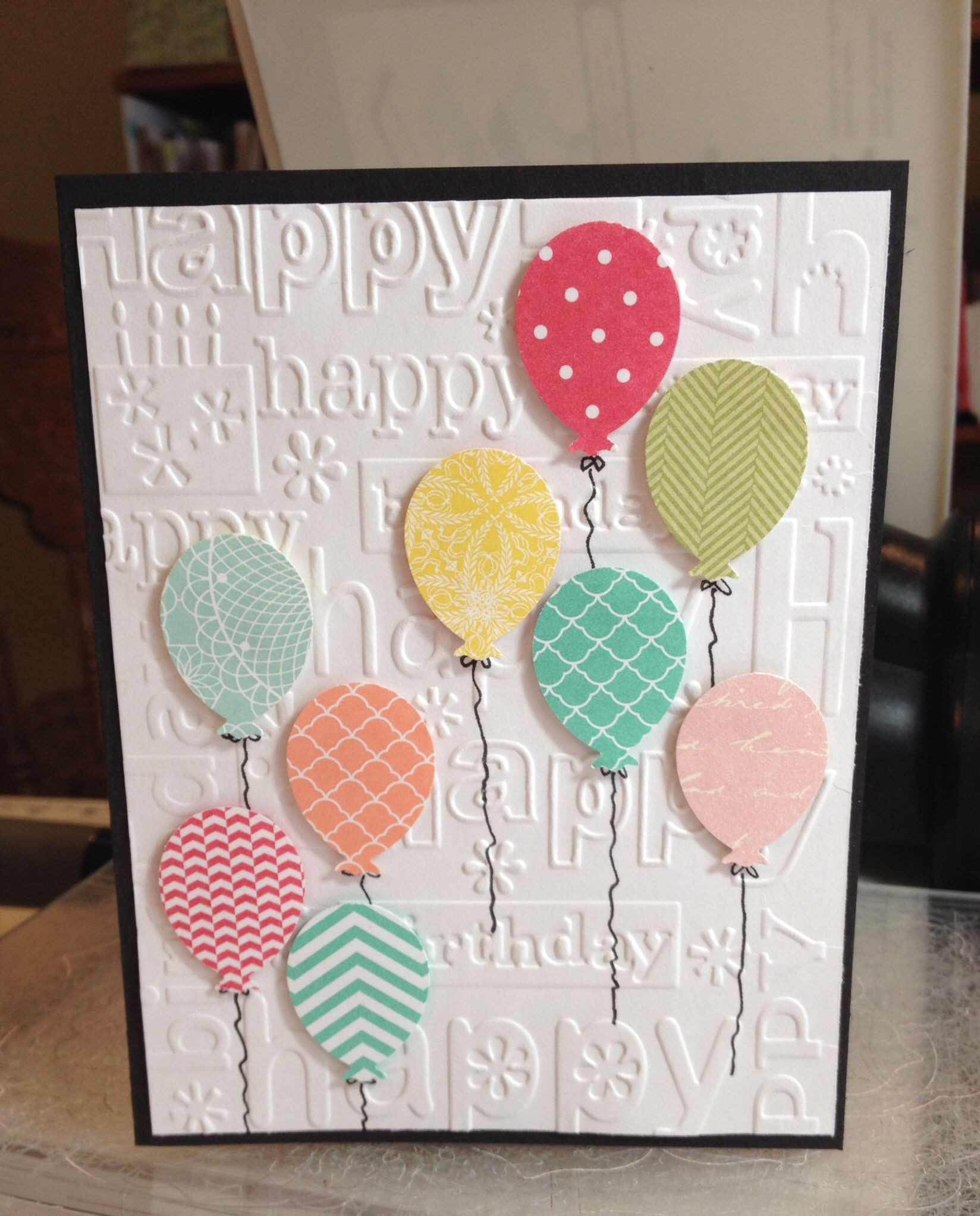 Best ideas about Balloon Birthday Card
. Save or Pin Birthday balloon card Embossing Folder Cricut CTMH Now.