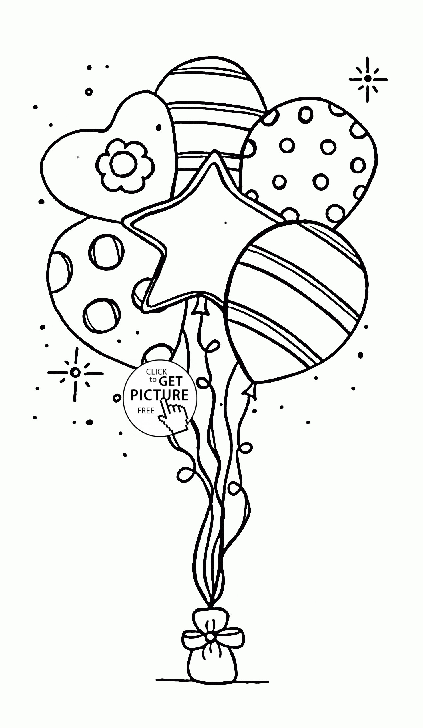 Best ideas about Balloon Coloring Pages For Kids
. Save or Pin Beautiful Balloons for Birthday coloring page for kids Now.