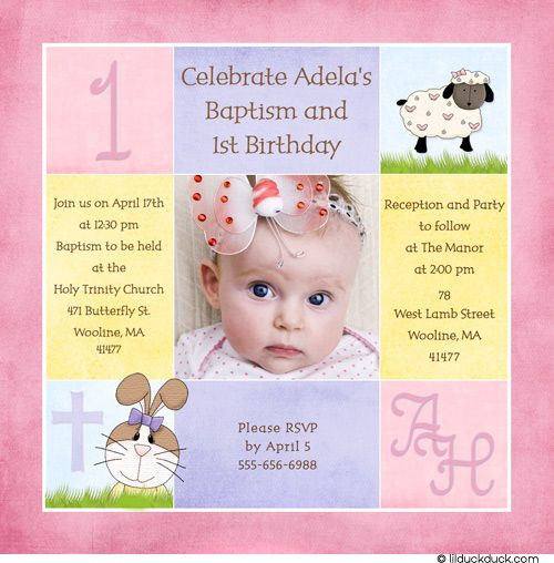 Best ideas about Baptism Birthday Invitations
. Save or Pin 1st birthday and christening baptism invitation sample Now.