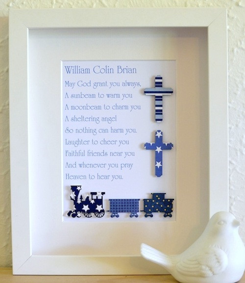 Best ideas about Baptism Gift Ideas For Boy
. Save or Pin Classic Baby Boys Unique Christening Baptism Poem Gifts Now.
