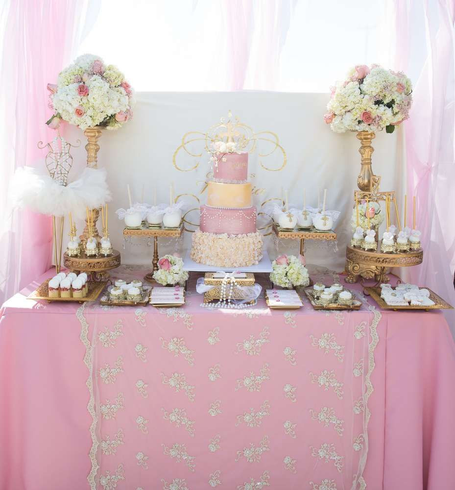 Best ideas about Baptism Gift Ideas For Girl
. Save or Pin Pink and Gold Baptism Party Ideas Now.