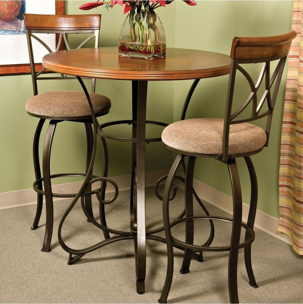 Best ideas about Bar Tables And Chair Sets
. Save or Pin Pub Table Bar Counter Height Cherry Wood Bronze Metal Now.